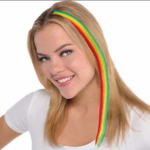 Pride Shack - LGBT Rainbow 16" Clip On Synthetic Hair Extension - Gay Lesbian
